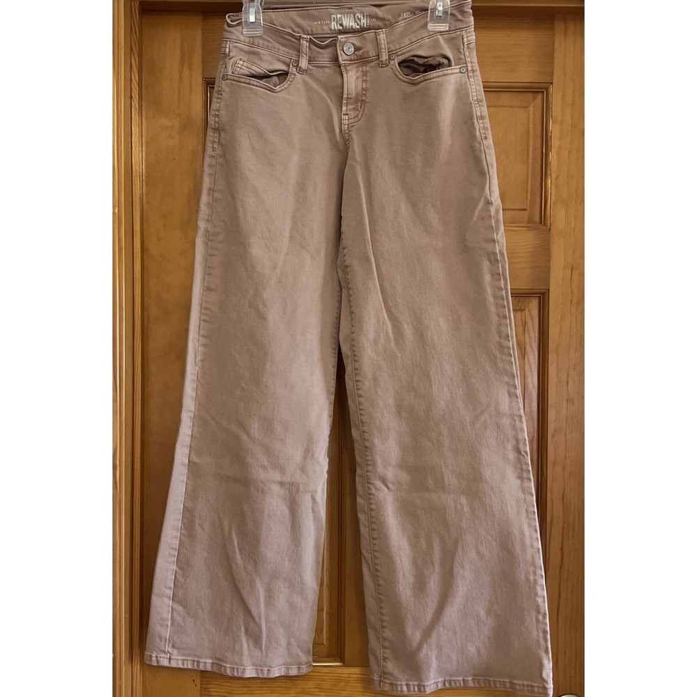Rewash Brand Wide Leg Jeans Stretchy Women's Sz 1/25 Light brown